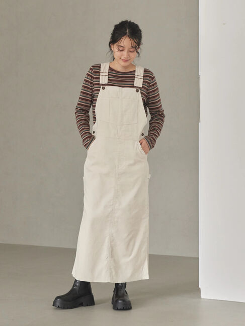  「コーデュロイジャンパースカート」|オールインワン|