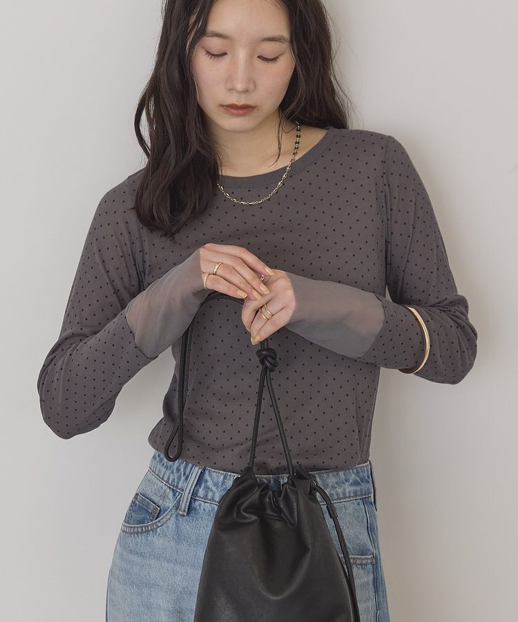 AMERICAN HOLIC「シアードットプルオーバー」|Tシャツ・カットソー|Charcoal Gray