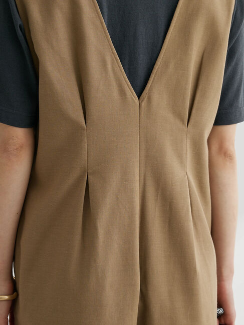  「綿麻混サロペット」|オールインワン|