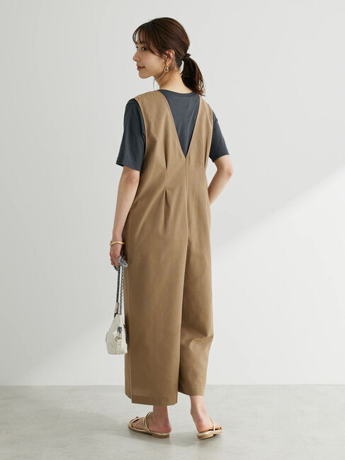  「綿麻混サロペット」|オールインワン|