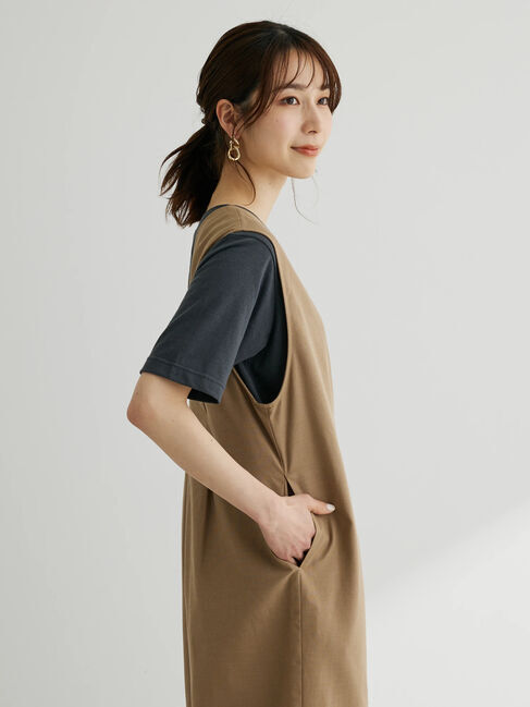  「綿麻混サロペット」|オールインワン|