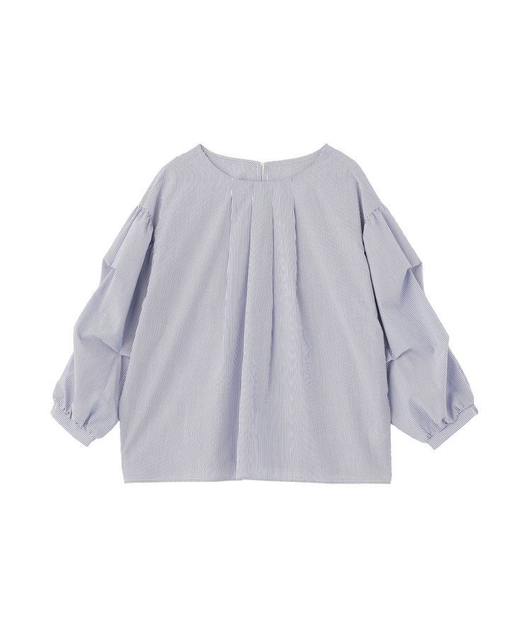 Green Parks「イージーケア袖タックブラウス」|シャツ・ブラウス|