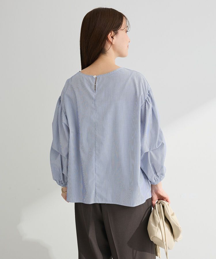 Green Parks「イージーケア袖タックブラウス」|シャツ・ブラウス|