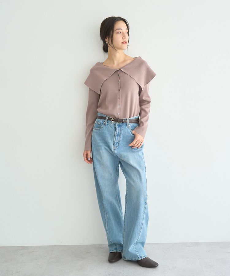 YECCA VECCA「2wayオフショルカラーカーディガン」|カーディガン|