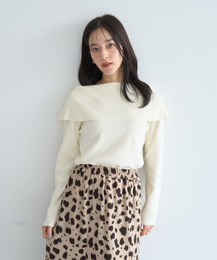 YECCA VECCA「2wayオフショルカラーカーディガン」|カーディガン|