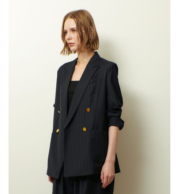 allureville「トリアセサイロピークドラペルジャケット」|テーラードジャケット|