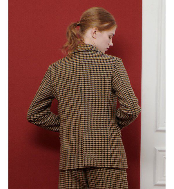 LOULOU WILLOUGHBY「【LOULOU WILLOUGHBY】ガンクラブチェックシングルジャケット」|テーラードジャケット|