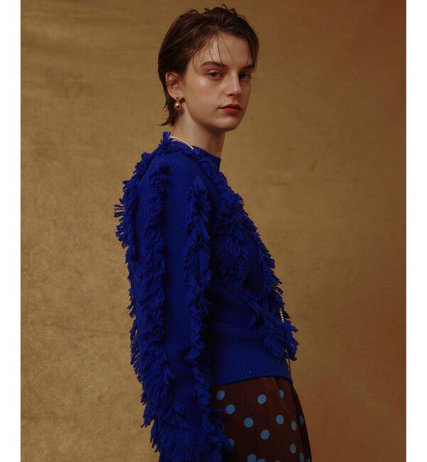 allureville「フリンジシャギー２WAYプルオーバー」|ニット・セーター|