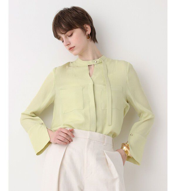 allureville/ブライトツイルアシメボウブラウス