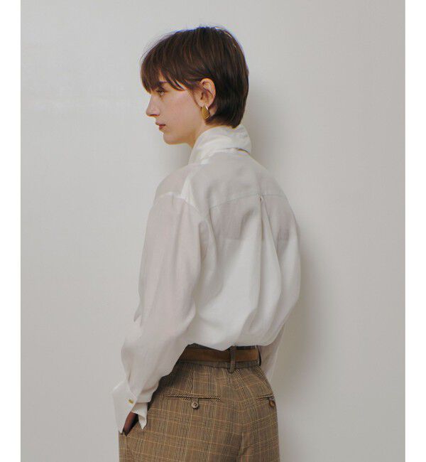 allureville「キュプラコットンビッグタイブラウス」|シャツ・ブラウス|