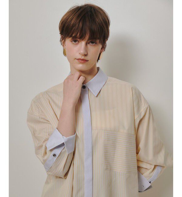 allureville/〈WEB・一部店舗別注〉クレイジーストライプシャツ