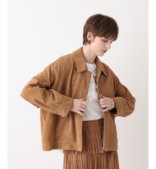 allureville「スウェードブルゾン」|ブルゾン・スタジャン|