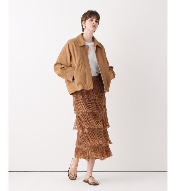 allureville「スウェードブルゾン」|ブルゾン・スタジャン|