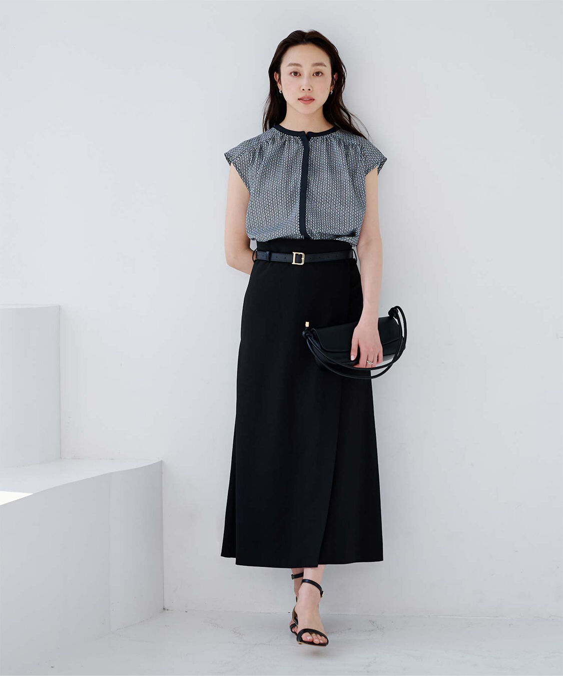 ur's「フレンチスリーブバンドカラーブラウス」|シャツ・ブラウス|