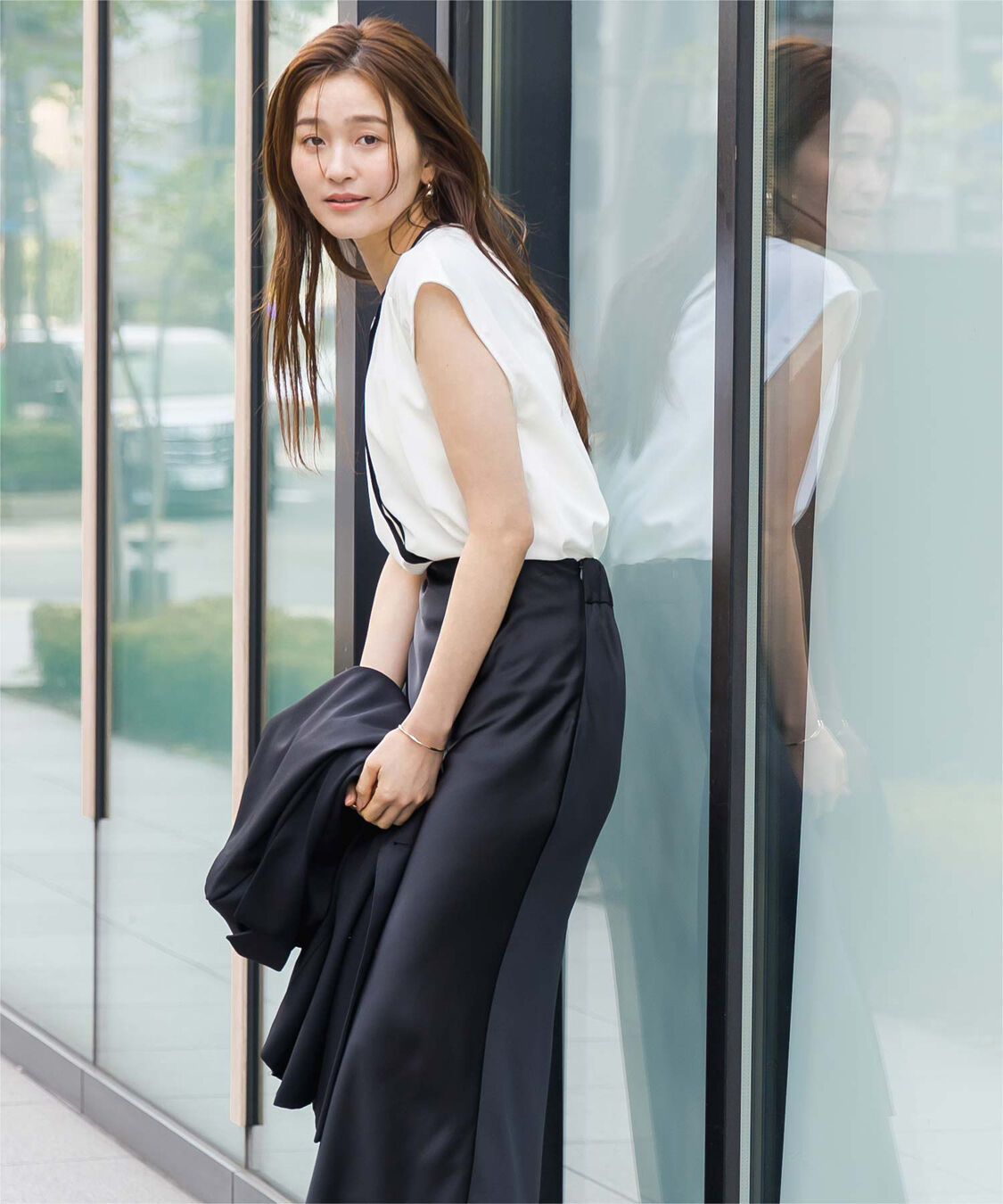 ur's「フレンチスリーブバンドカラーブラウス」|シャツ・ブラウス|