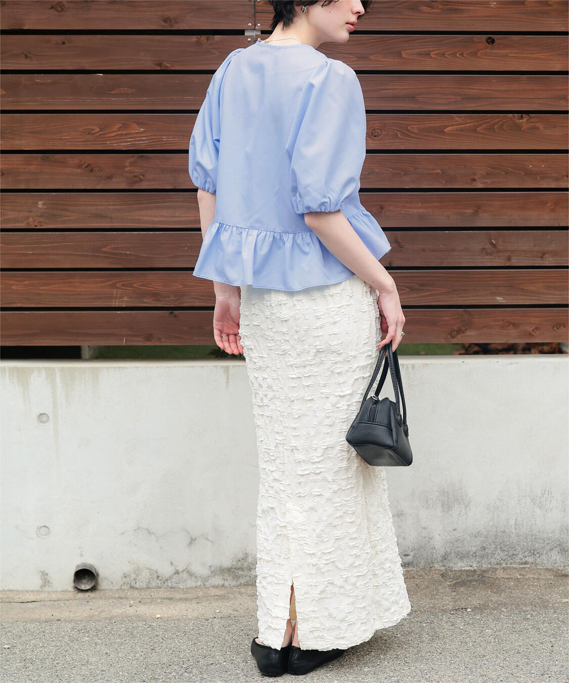 titivate「ペプラムギャザーパフスリーブブラウス」|シャツ・ブラウス|