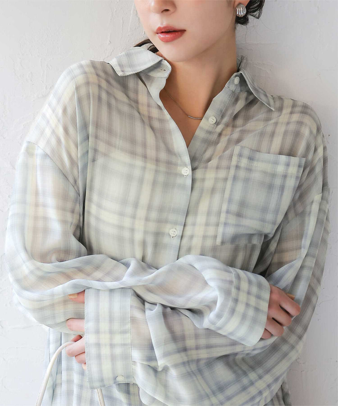 titivate「シアーチェックデザインシャツ」|シャツ・ブラウス|