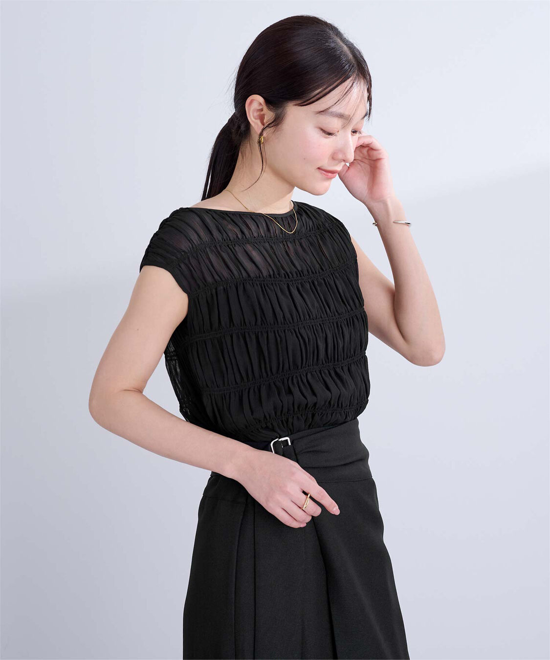 ur's「ノースリーブシャーリングブラウス」|シャツ・ブラウス|