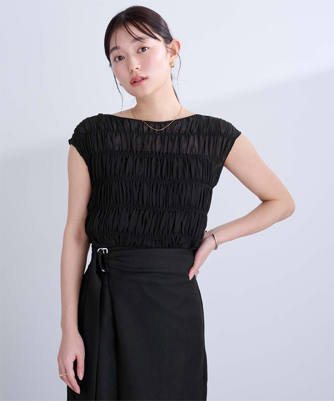 ur's「ノースリーブシャーリングブラウス」|シャツ・ブラウス|