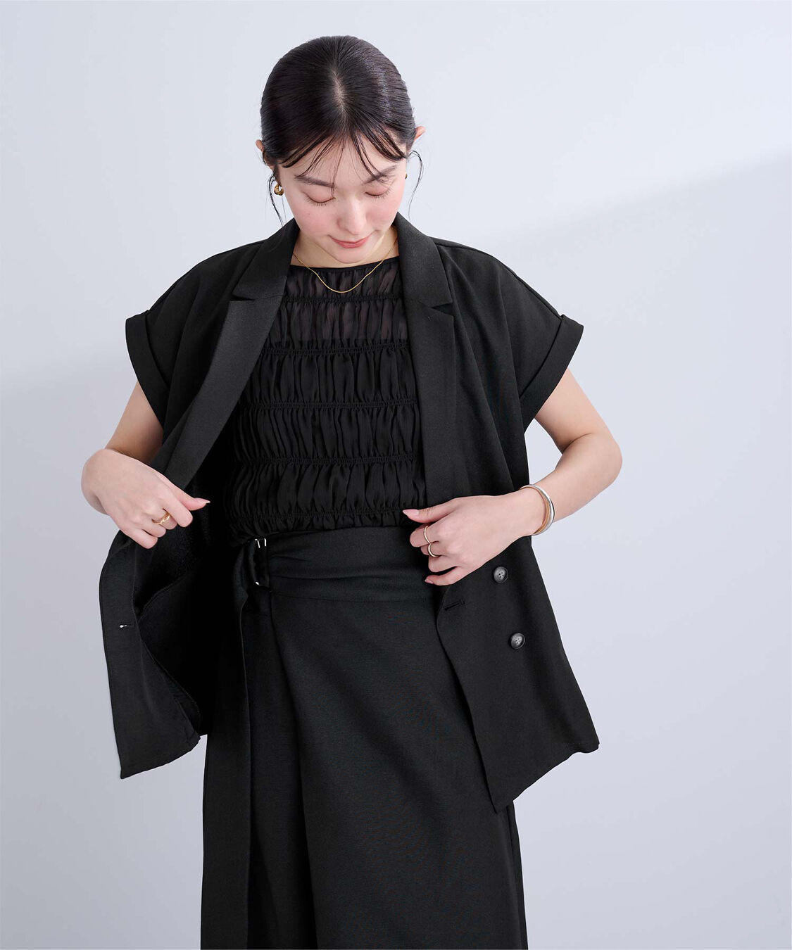 ur's「ノースリーブシャーリングブラウス」|シャツ・ブラウス|