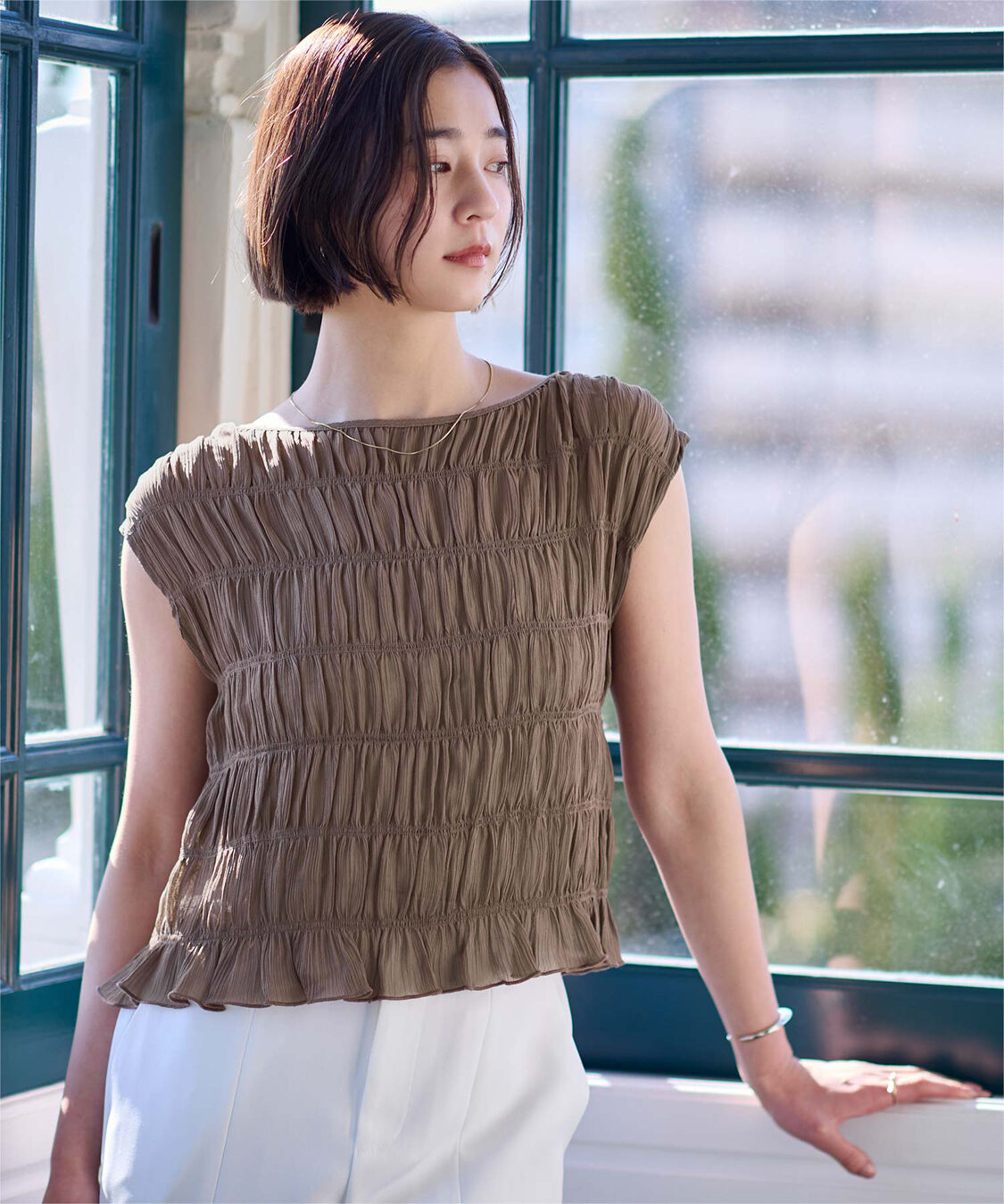 ur's「ノースリーブシャーリングブラウス」|シャツ・ブラウス|