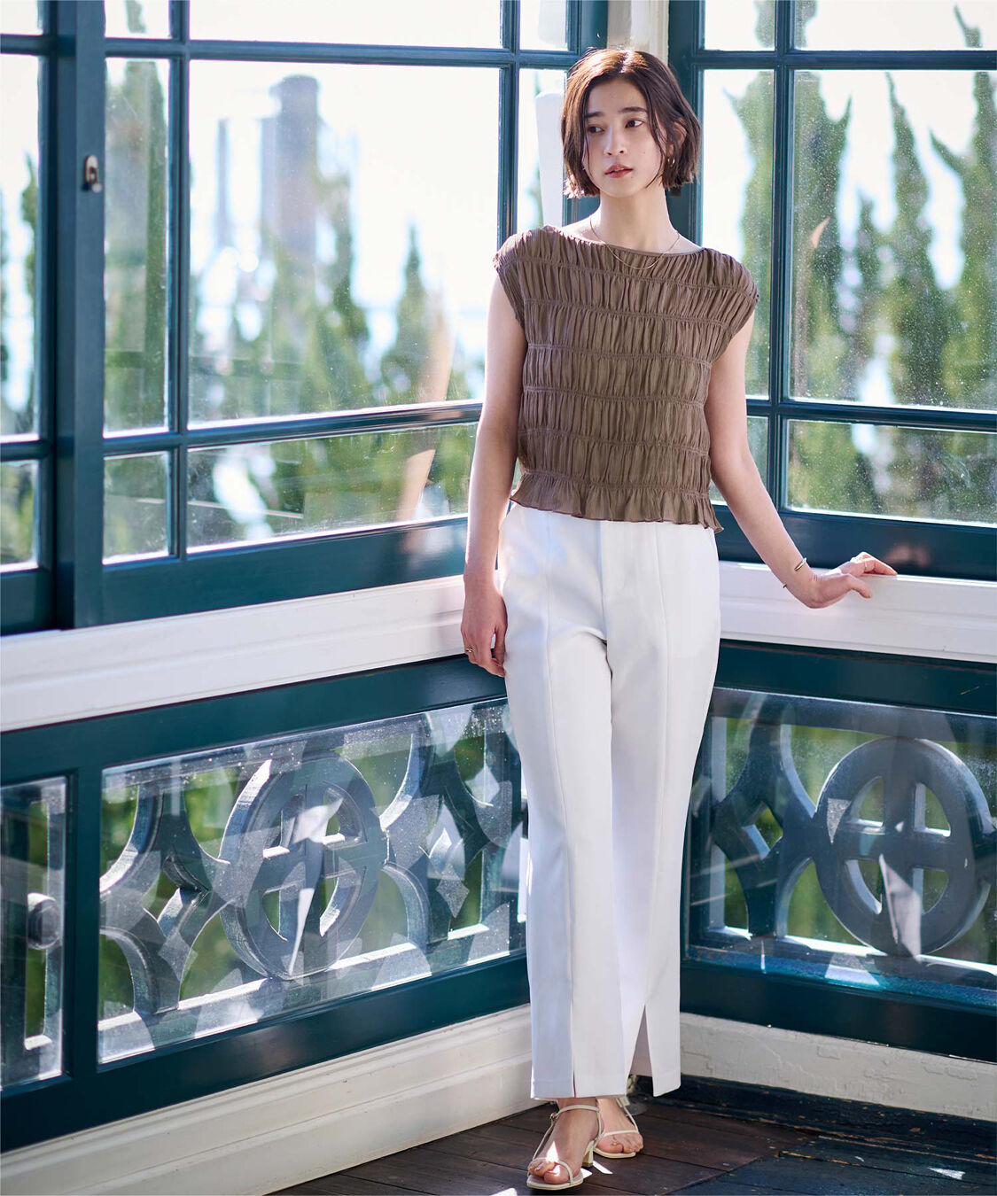 ur's「ノースリーブシャーリングブラウス」|シャツ・ブラウス|