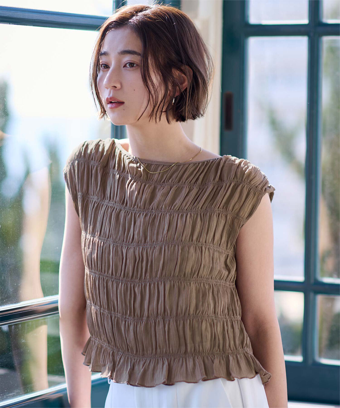 ur's「ノースリーブシャーリングブラウス」|シャツ・ブラウス|