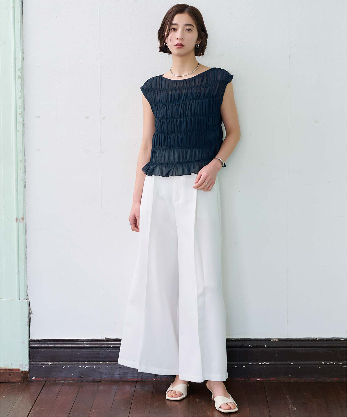 ur's「ノースリーブシャーリングブラウス」|シャツ・ブラウス|