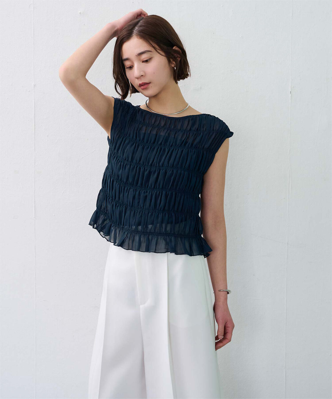 ur's「ノースリーブシャーリングブラウス」|シャツ・ブラウス|