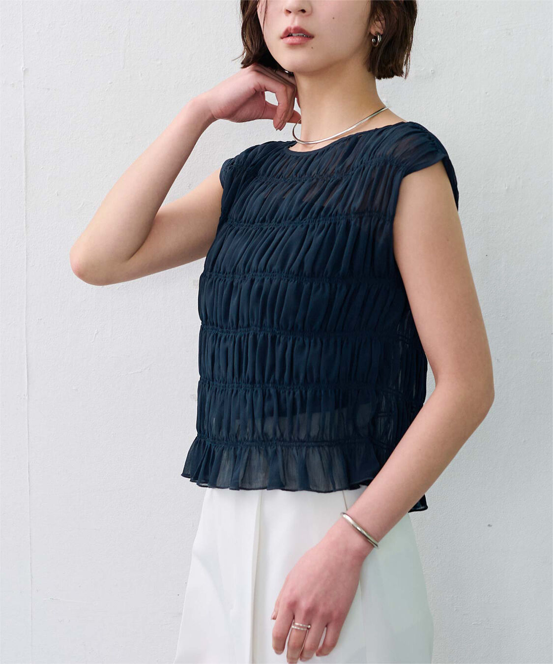 ur's「ノースリーブシャーリングブラウス」|シャツ・ブラウス|