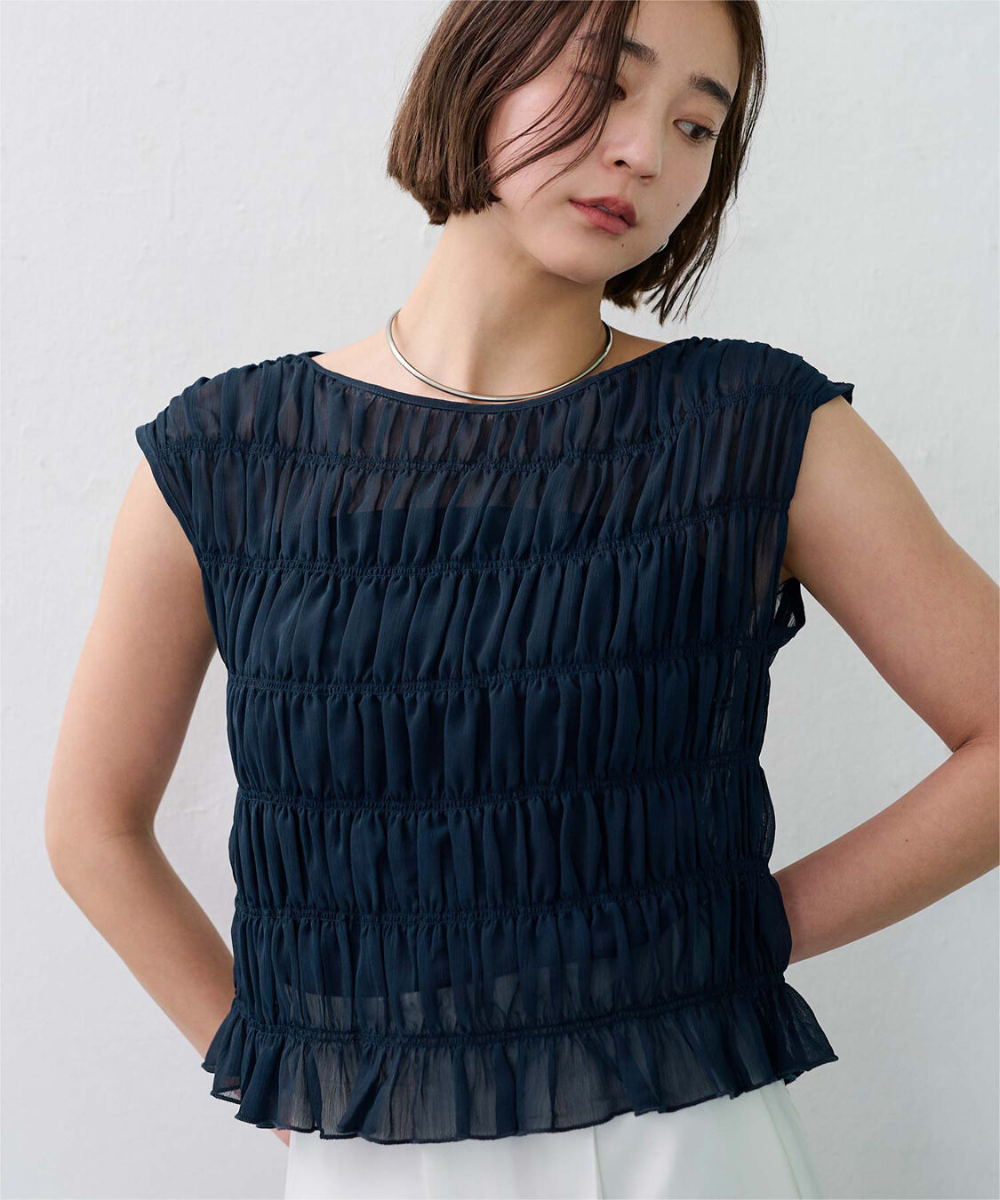 ur's「ノースリーブシャーリングブラウス」|シャツ・ブラウス|