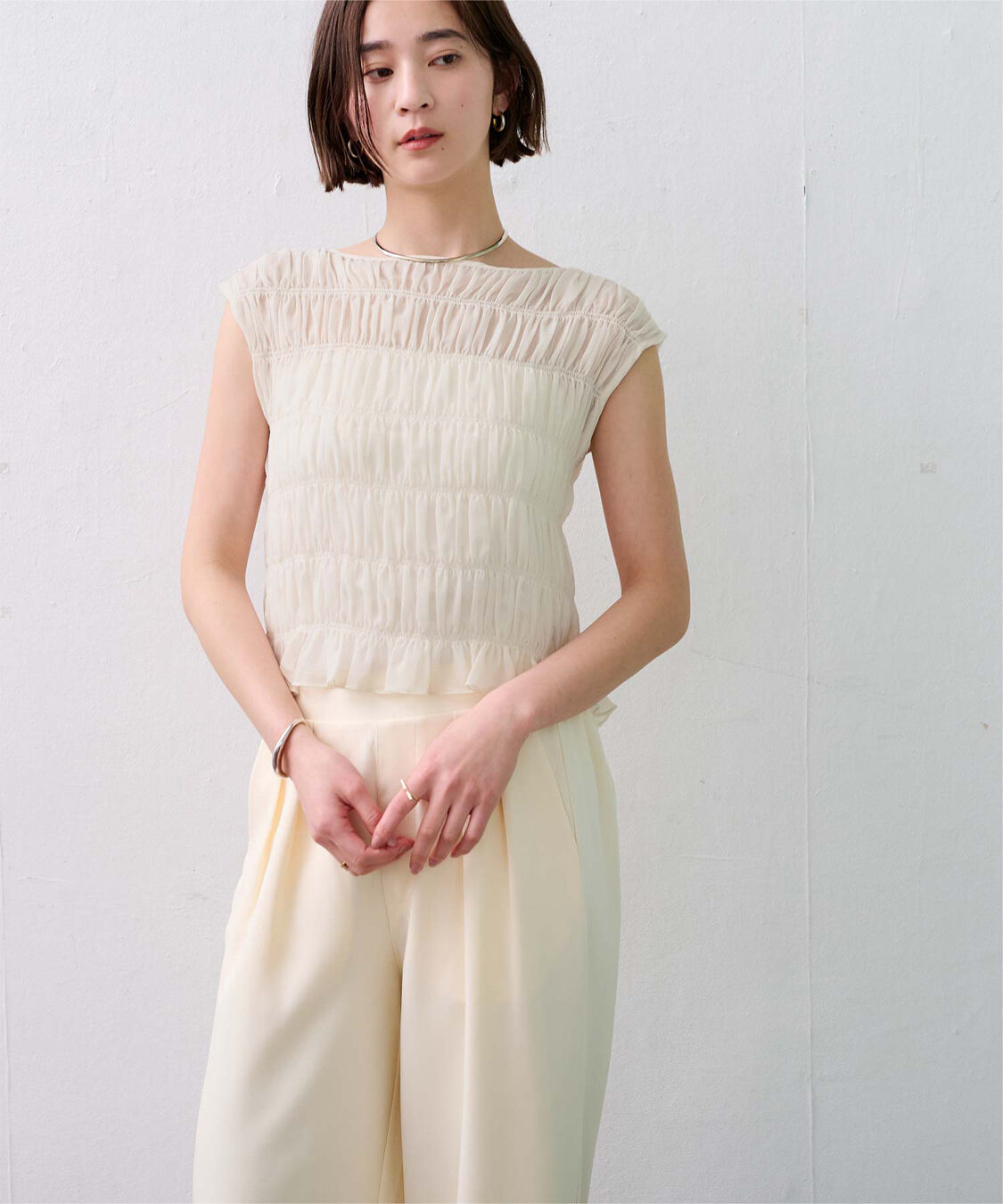 ur's「ノースリーブシャーリングブラウス」|シャツ・ブラウス|