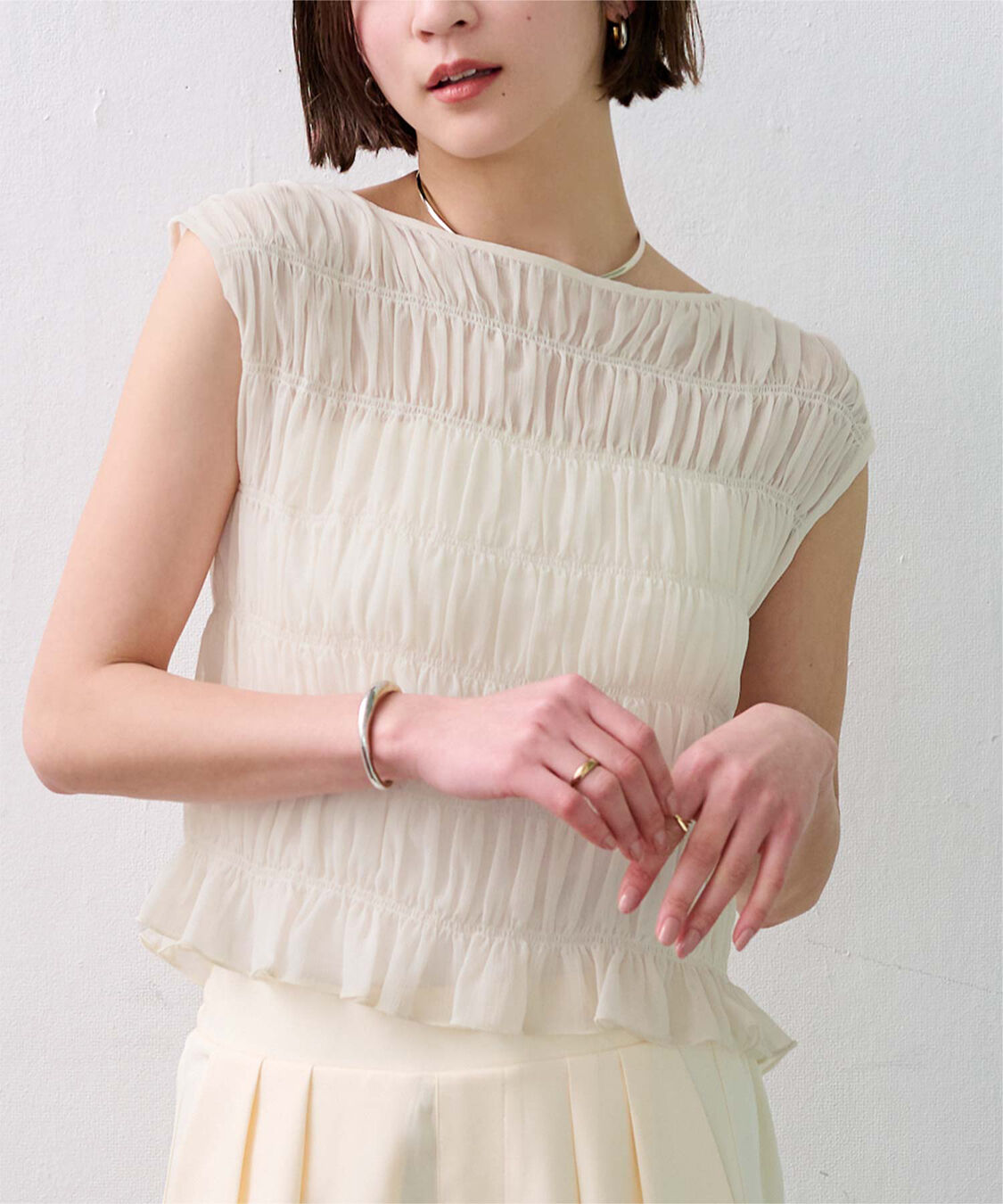 ur's「ノースリーブシャーリングブラウス」|シャツ・ブラウス|