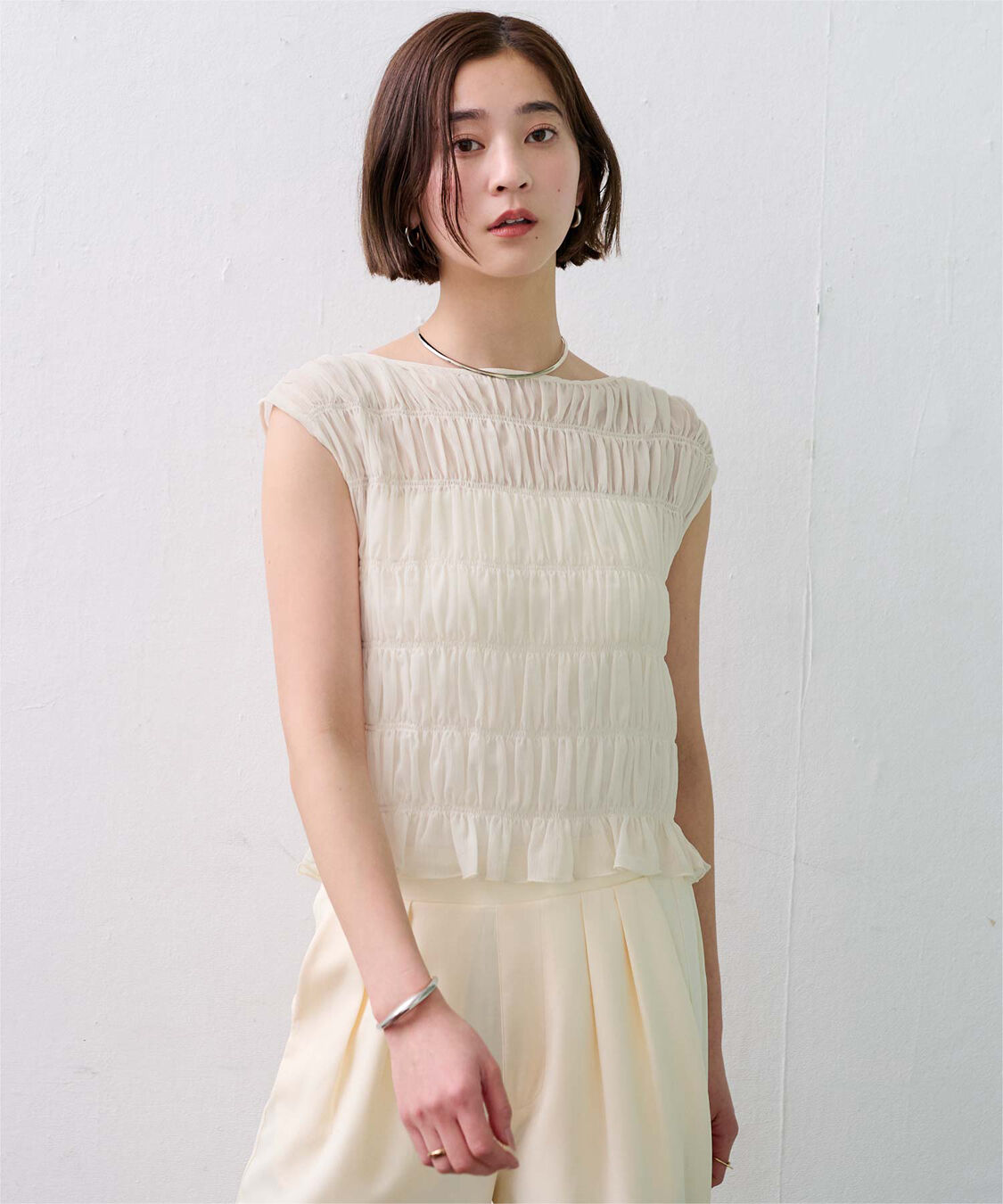 ur's「ノースリーブシャーリングブラウス」|シャツ・ブラウス|