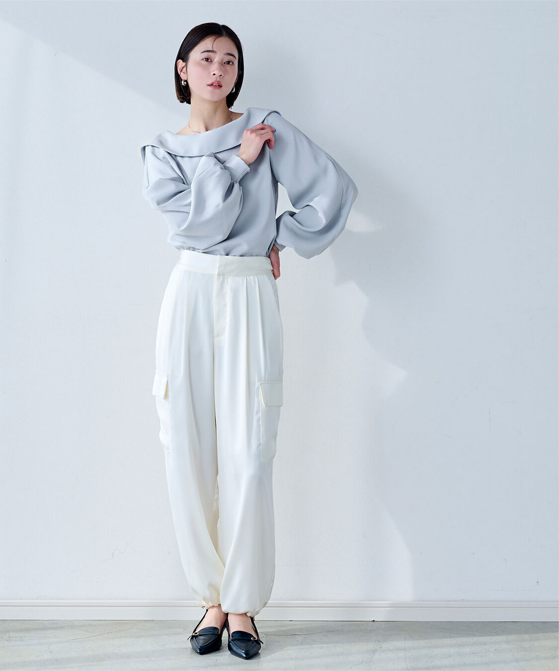 ur's「3wayワイド襟ブラウス」|シャツ・ブラウス|