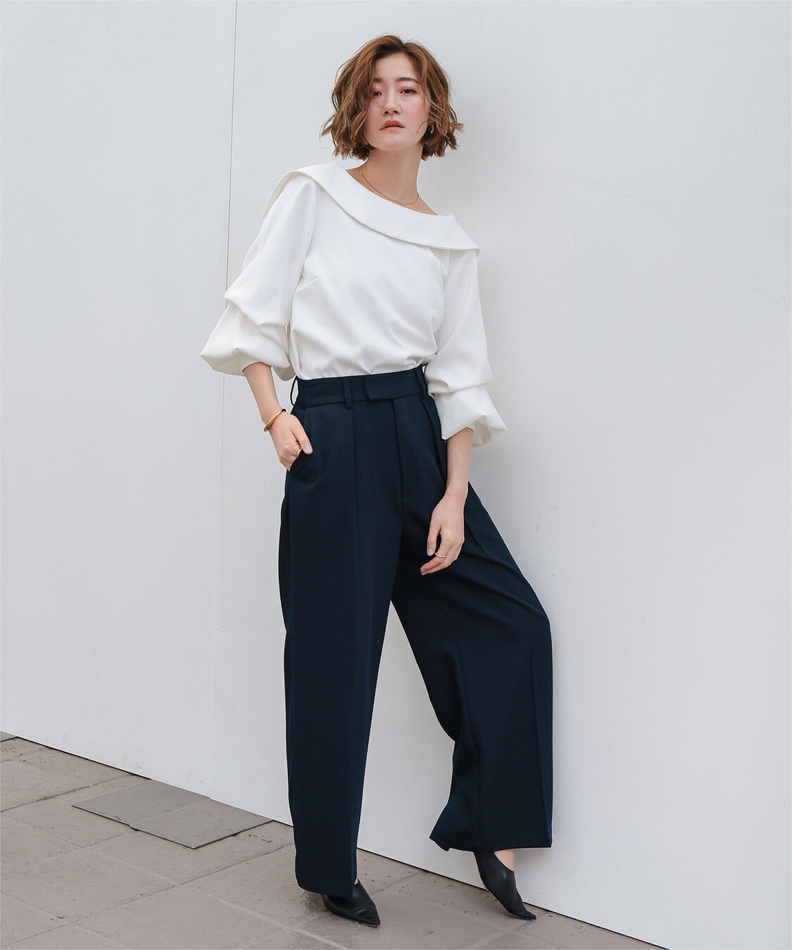 ur's「3wayワイド襟ブラウス」|シャツ・ブラウス|