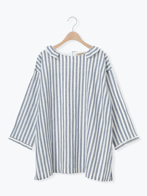 Samansa Mos2「【Cross&times;Linen】フリルカラーブラウス」|シャツ・ブラウス|