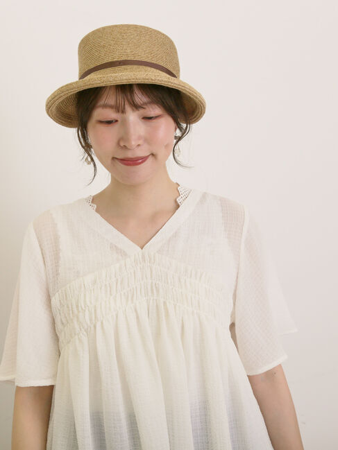 Samansa Mos2「◎2WAYシャーリングチュニック」|シャツ・ブラウス|