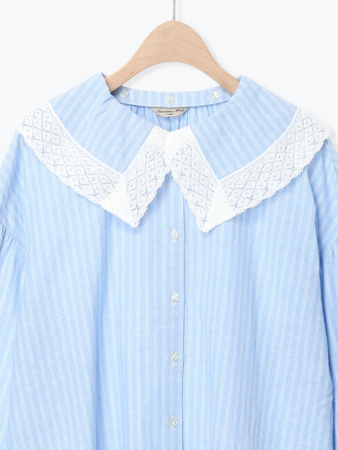 Samansa Mos2「【2WAY】レースBig襟取り外しブラウス」|シャツ・ブラウス|