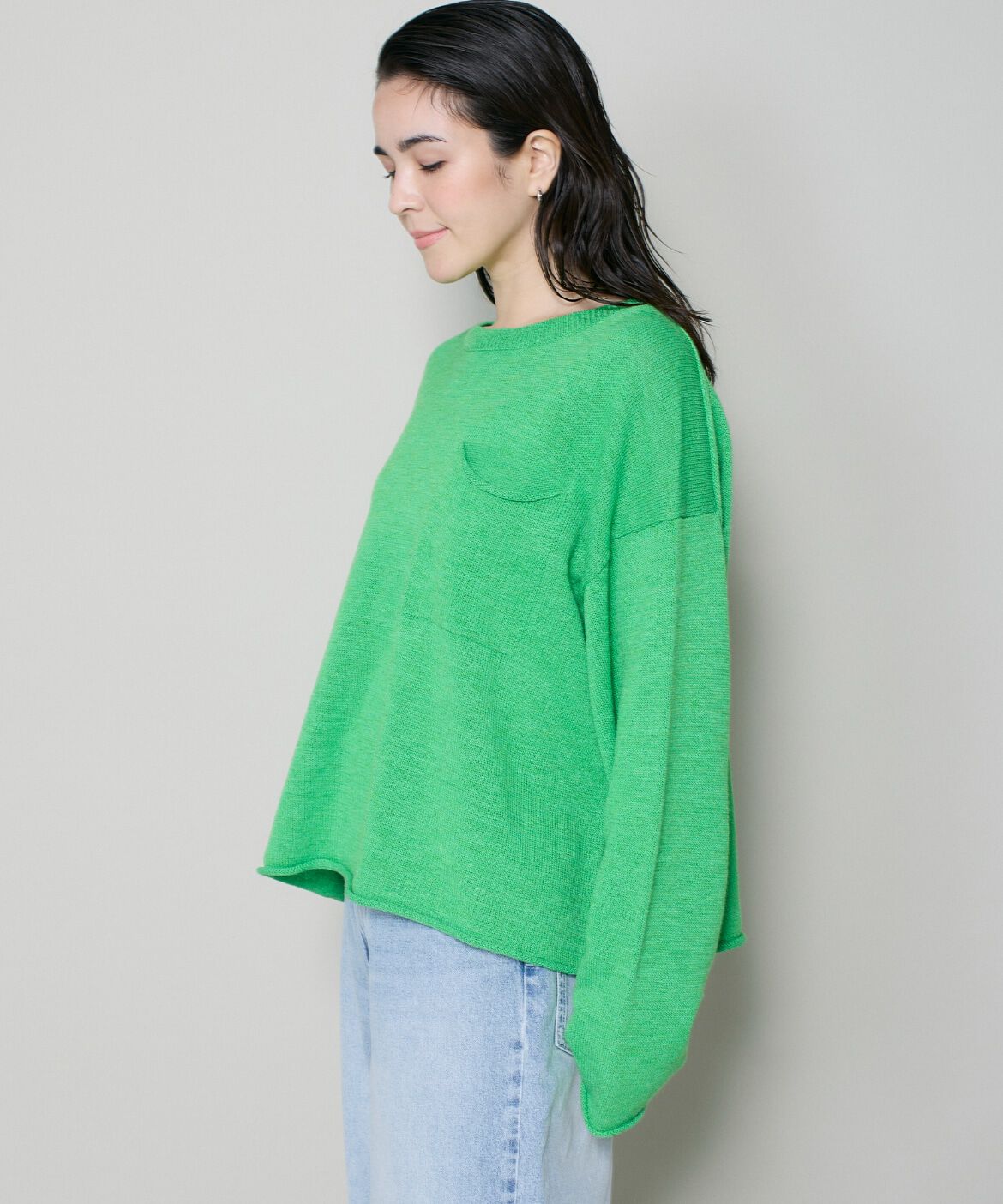 DAY by DAY it&rsquo;s international「和紙ウールニットプルオーバー」|ニット・セーター|グリーン