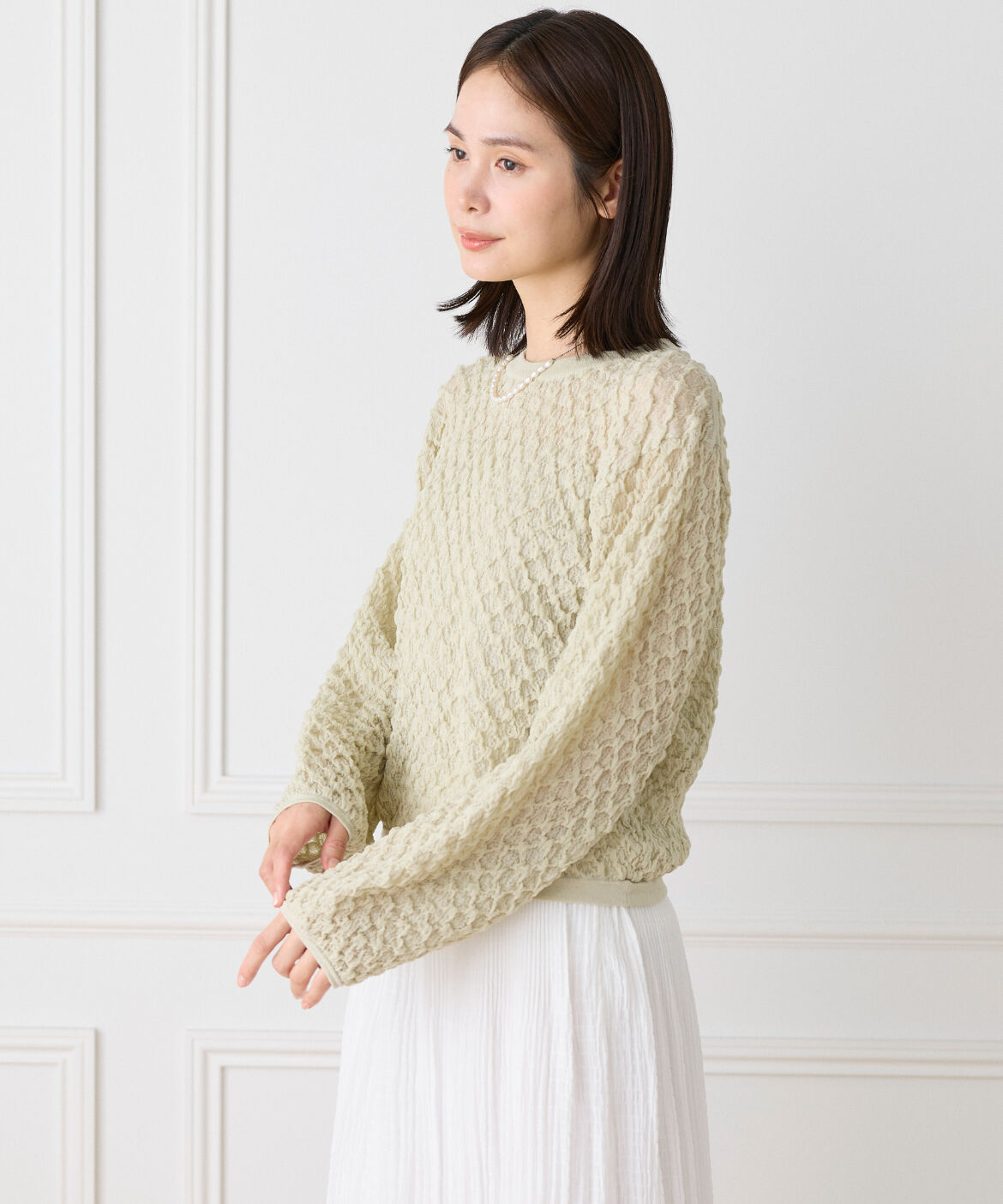 Le Souk「ジャカードニットプルオーバー」|ニット・セーター|