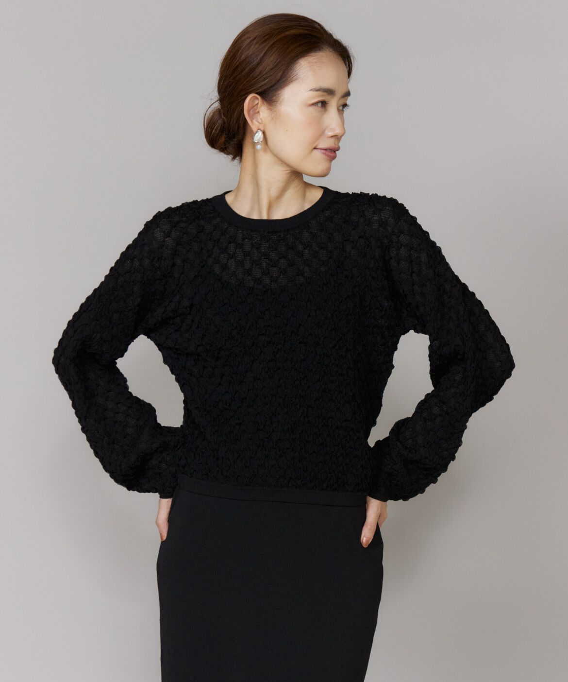 Le Souk「ジャカードニットプルオーバー」|ニット・セーター|