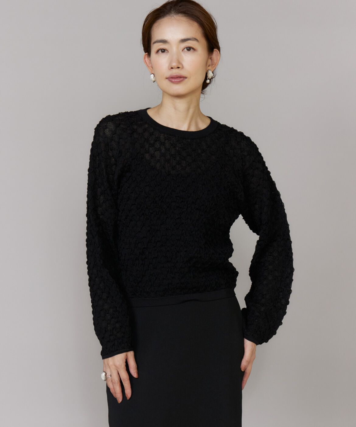 Le Souk「ジャカードニットプルオーバー」|ニット・セーター|