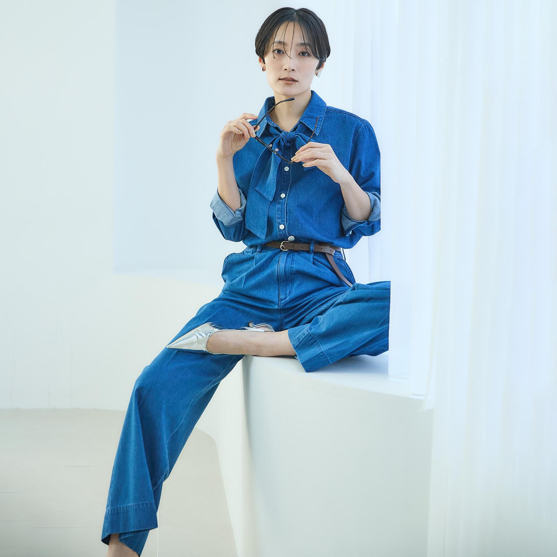 UNTITLED「ライトウェイトデニムブラウス」|シャツ・ブラウス|