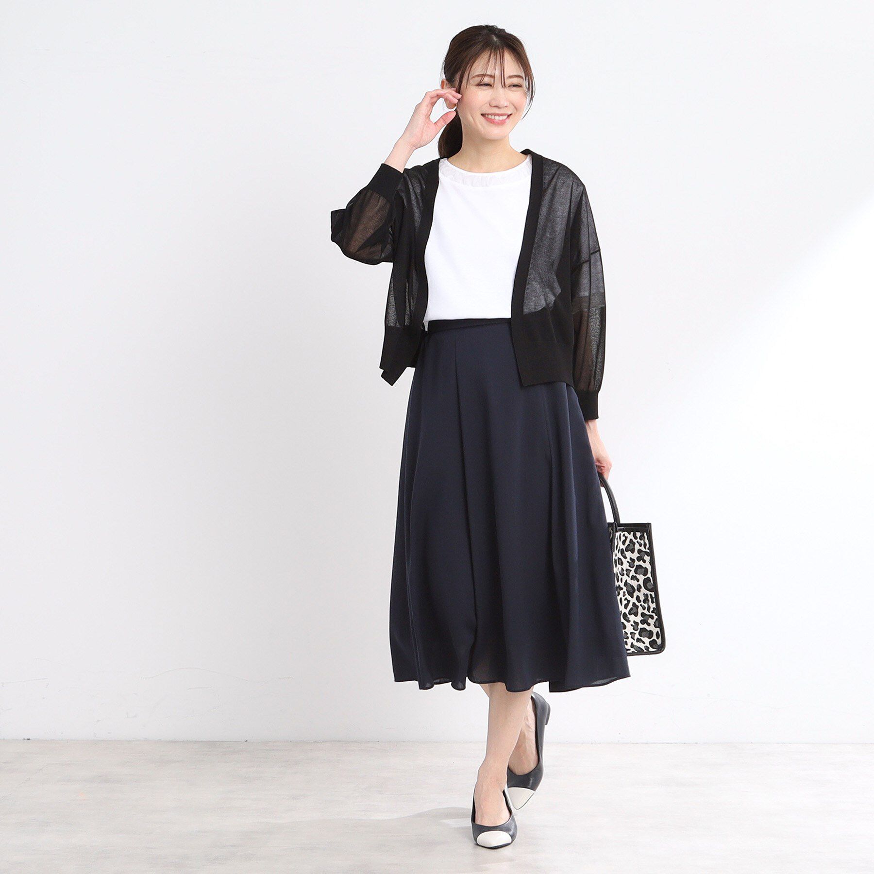 Reflect「【手洗い可】キレイめシアーカーディガン」|カーディガン|