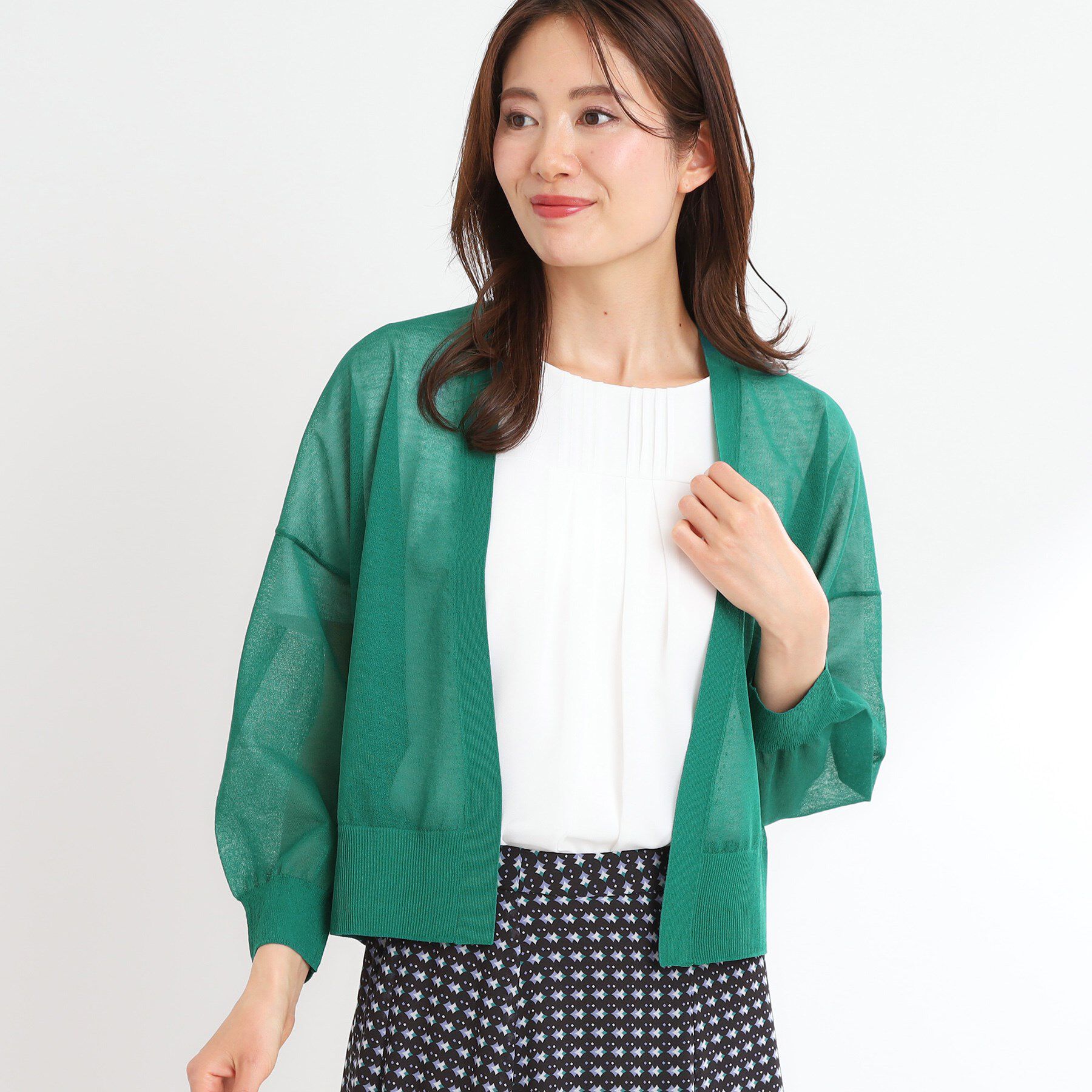 Reflect「【手洗い可】キレイめシアーカーディガン」|カーディガン|