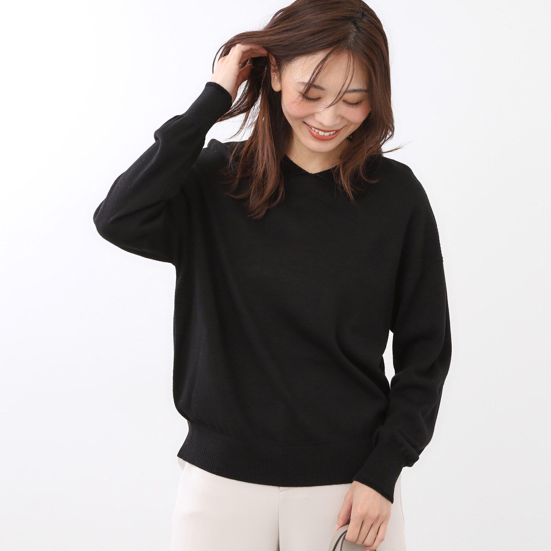 Reflect「【着映え◎】衿つきニットトップス」|ニット・セーター|