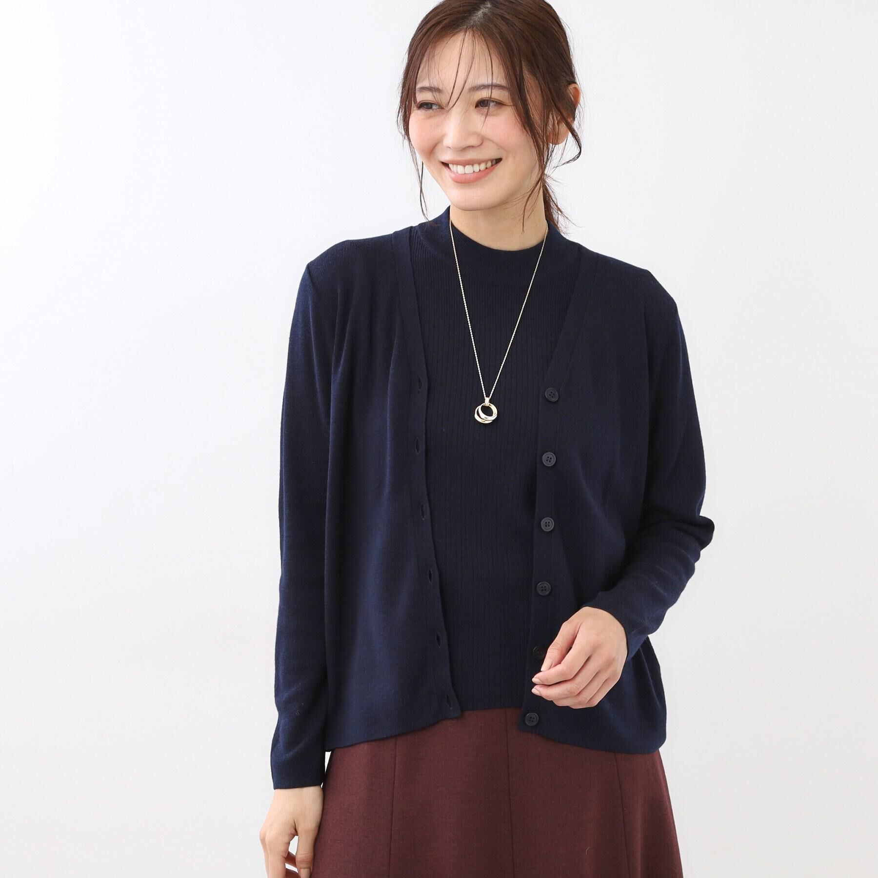 Reflect「【選べる5色／アンサンブル可】Vネックカーディガン」|カーディガン|