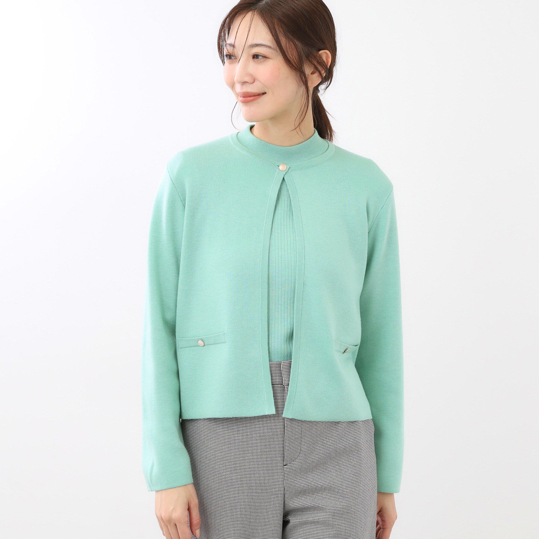 Reflect「【選べる5色／アンサンブル可】クルーネックカーディガン」|カーディガン|