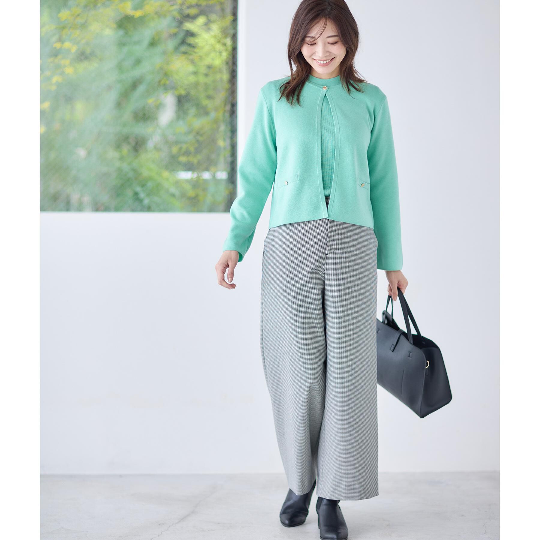 Reflect「【選べる5色／アンサンブル可】クルーネックカーディガン」|カーディガン|